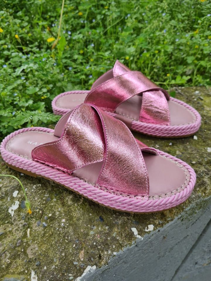 Betz Shoes | Kadın Hakiki Deri Terlik Betz 191199 Pembe