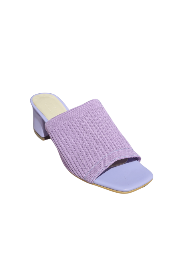 Betz Shoes | Kadın Suni Deri Triko Terlik Betz 290188 Lila