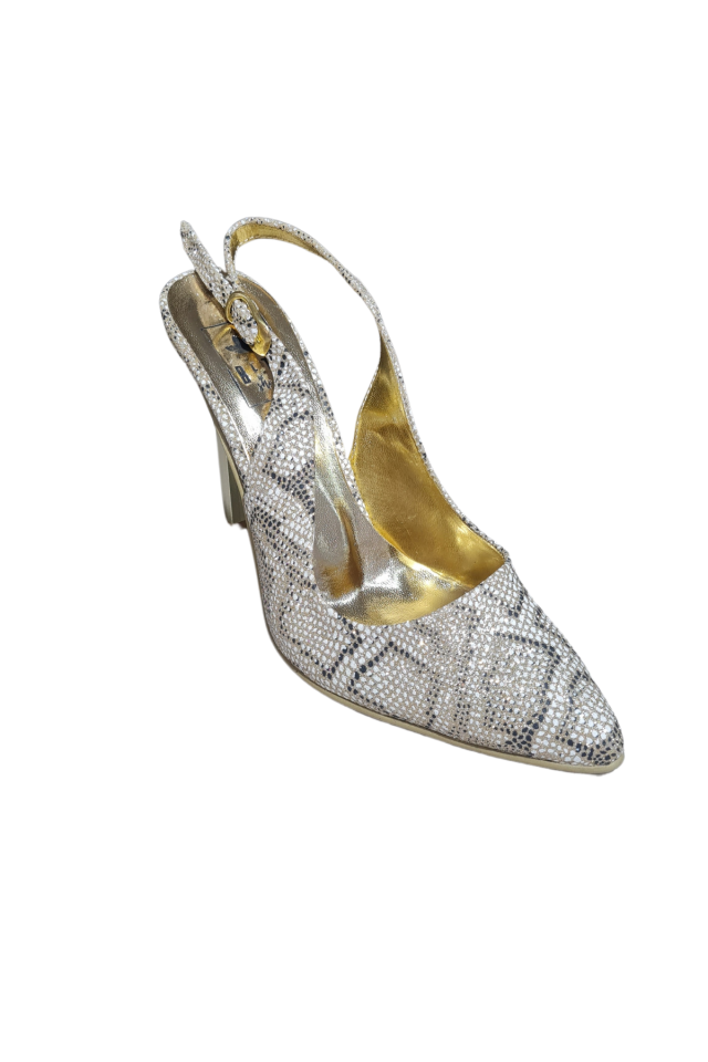 Betz Shoes | Kadın Suni Deri Ayakkabı Betz 290133 Gold Desenli