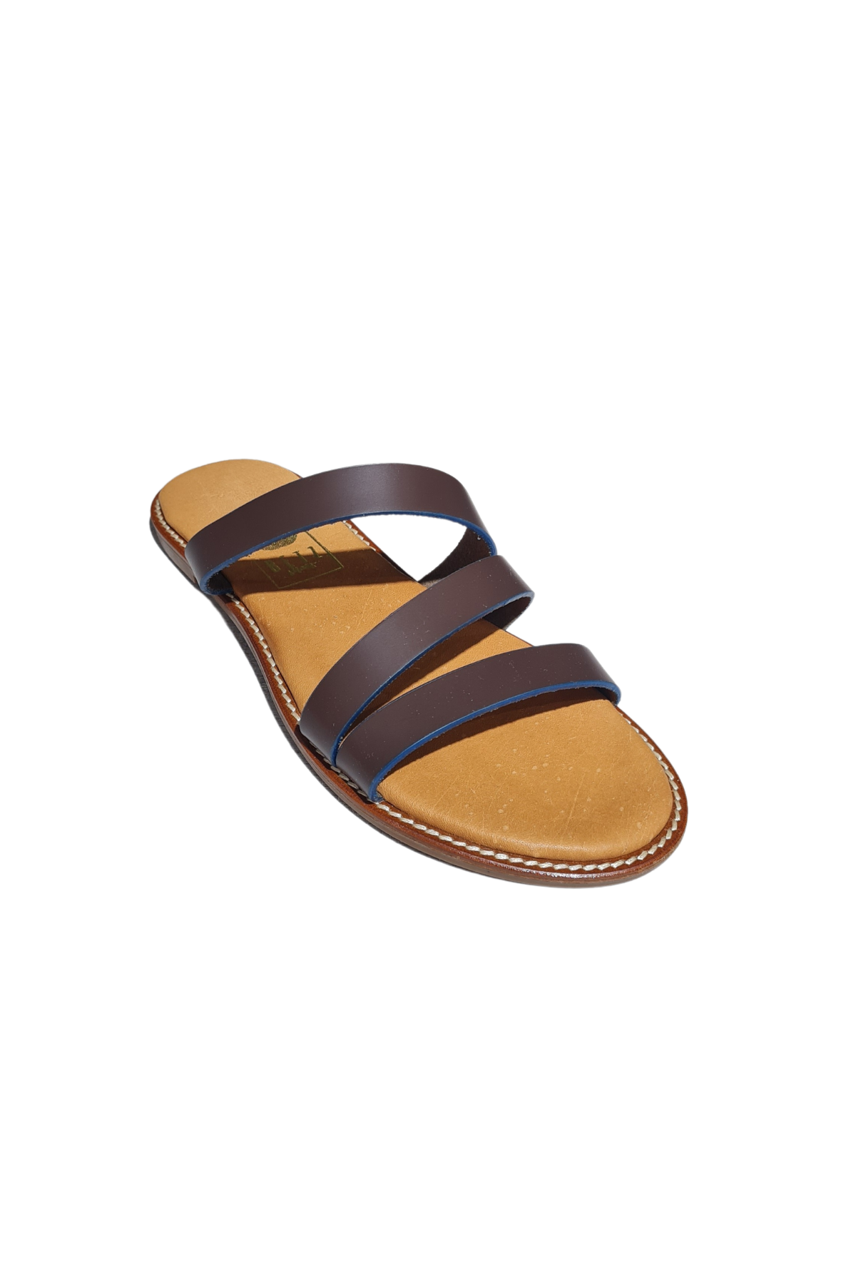 Betz Shoes | Kadın Hakiki Deri Terlik Betz 191189 Kahve