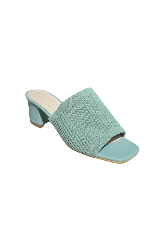 Betz Shoes | Kadın Suni Deri Triko Terlik Betz 290189 Mint