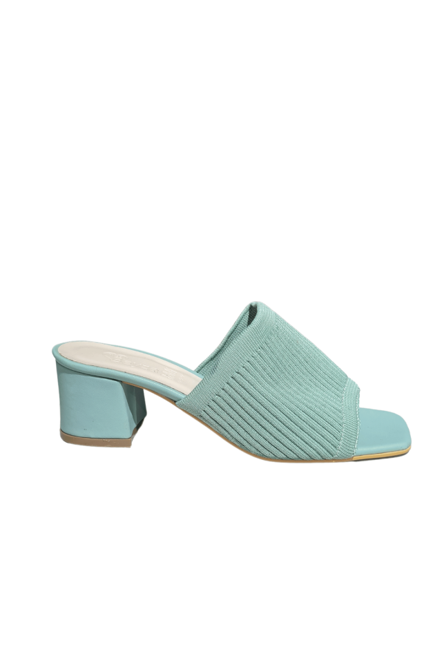 Betz Shoes | Kadın Suni Deri Triko Terlik Betz 290189 Mint