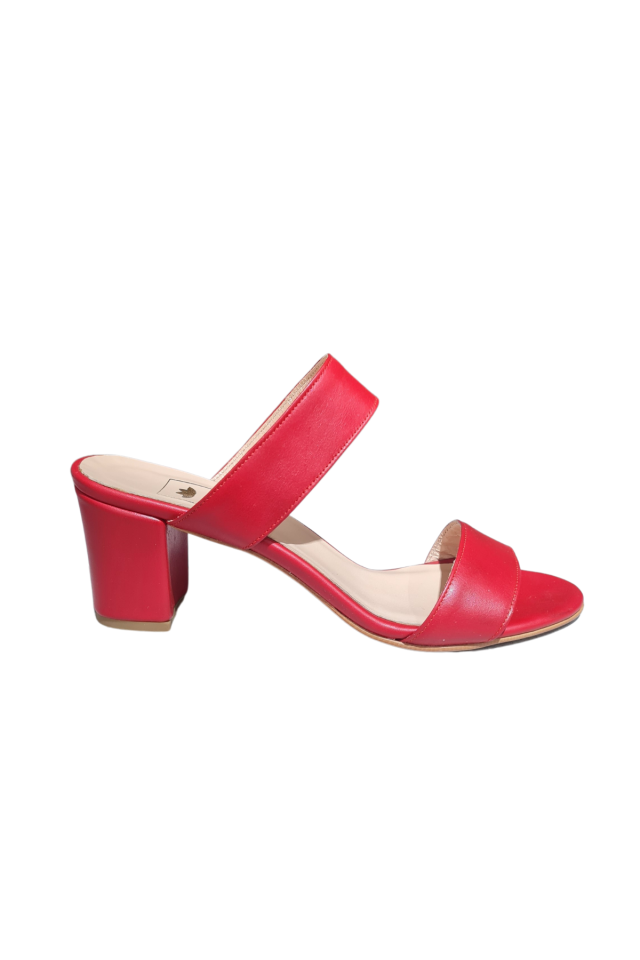 Betz Shoes | Kadın Hakiki Deri Terlik Betz 191164 Kırmızı