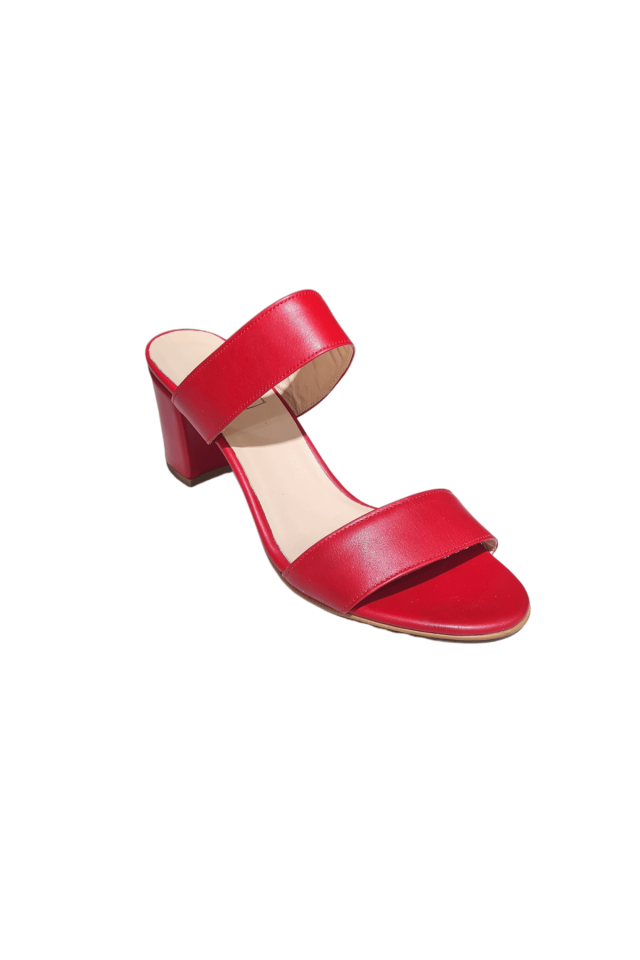 Betz Shoes | Kadın Hakiki Deri Terlik Betz 191164 Kırmızı