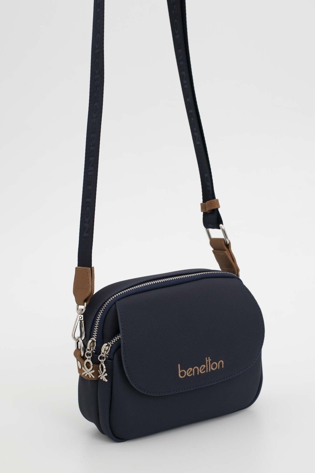 Benetton | Kadın Çapraz Çanta BNT 1665 Lacivert-Camel