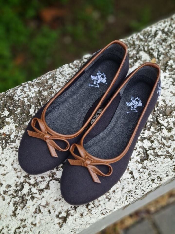 Beverly Hills Polo Club | Kadın Keten Babet PO 1050 Siyah