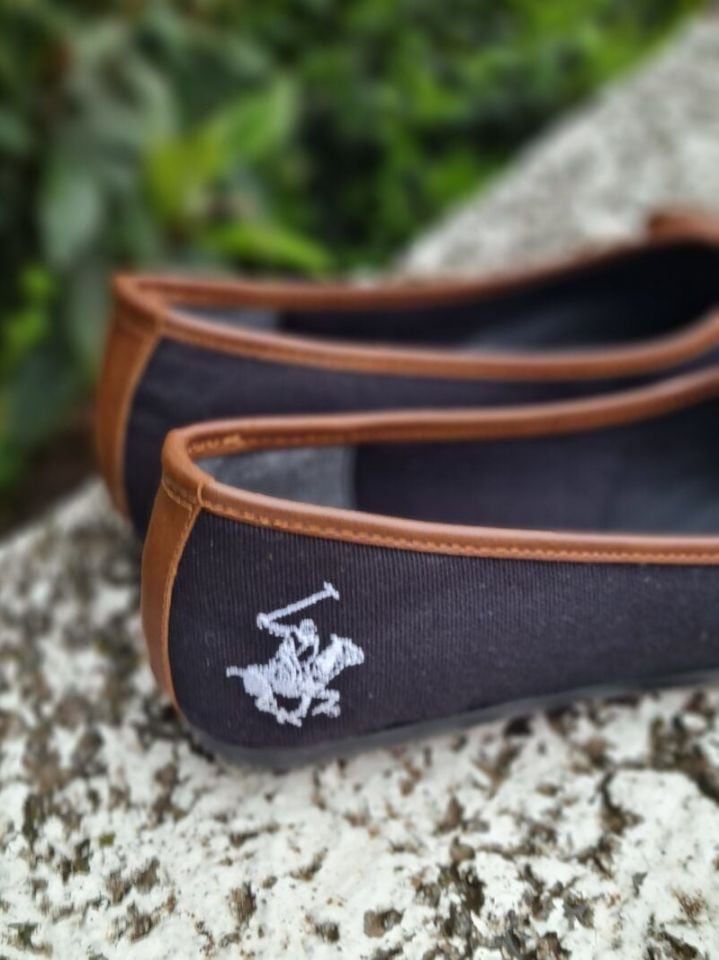 Beverly Hills Polo Club | Kadın Keten Babet PO 1050 Siyah