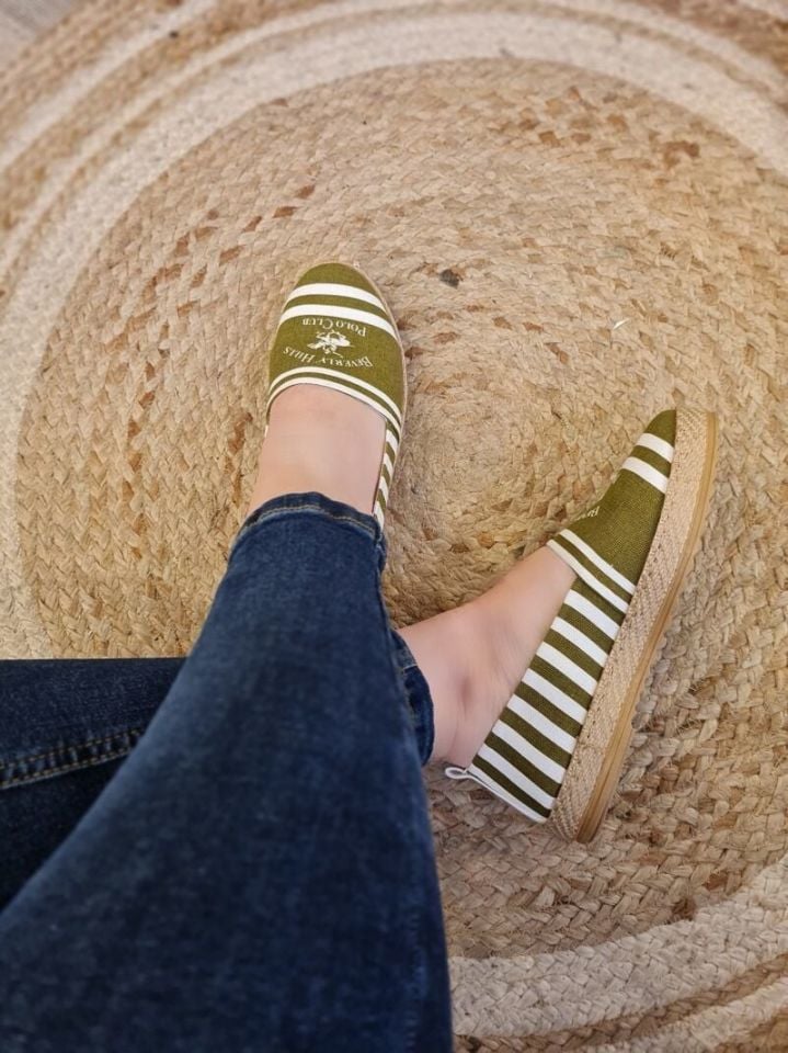 Beverly Hills Polo Club | Kadın Keten Espadril PO 10210 Haki