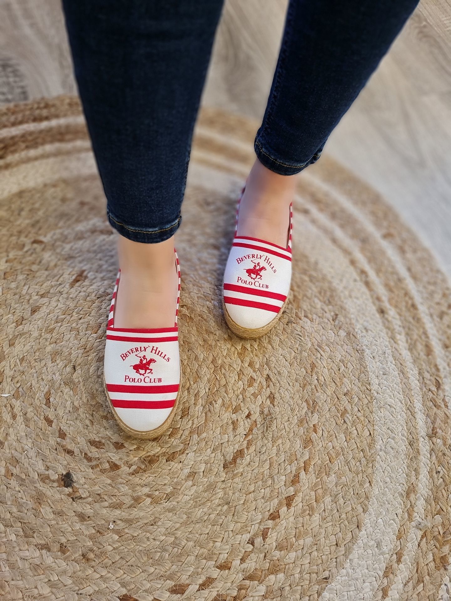 Beverly Hills Polo Club | Kadın Keten Espadril PO 10210 Kırmızı