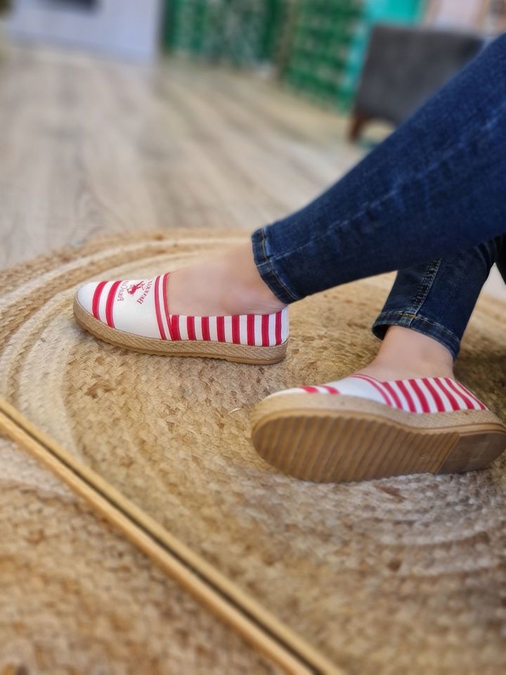 Beverly Hills Polo Club | Kadın Keten Espadril PO 10210 Kırmızı