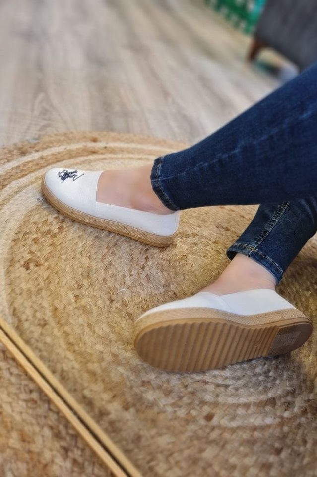 Beverly Hills Polo Club | Kadın Keten Espadril PO 10212 Beyaz