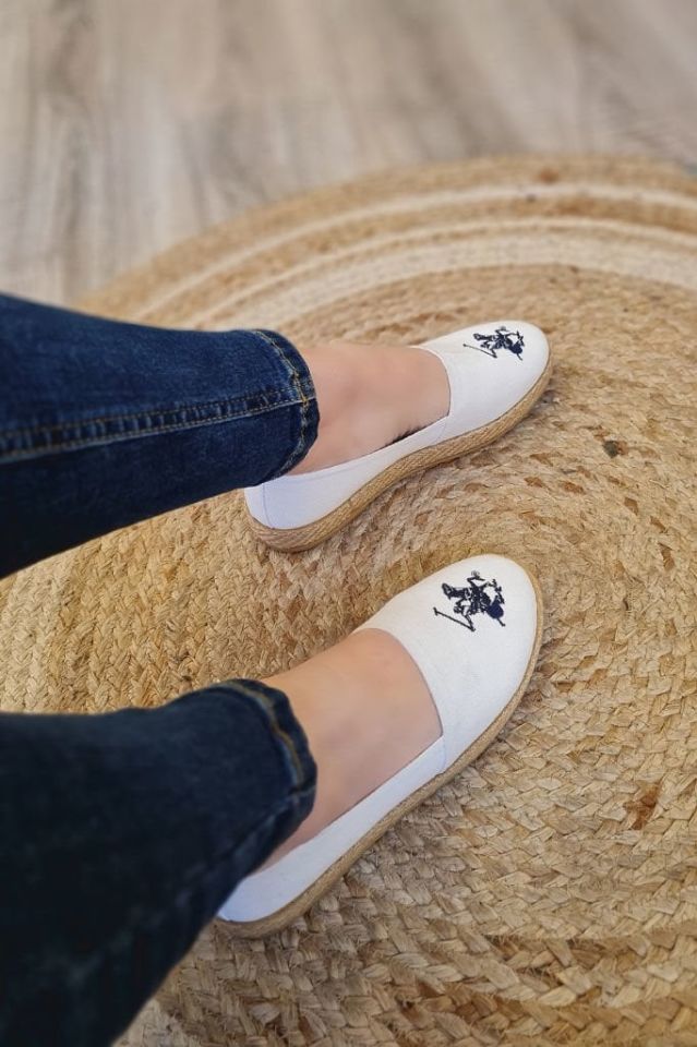 Beverly Hills Polo Club | Kadın Keten Espadril PO 10212 Beyaz