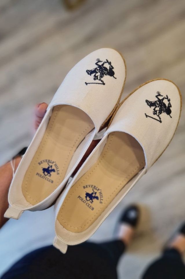 Beverly Hills Polo Club | Kadın Keten Espadril PO 10212 Beyaz