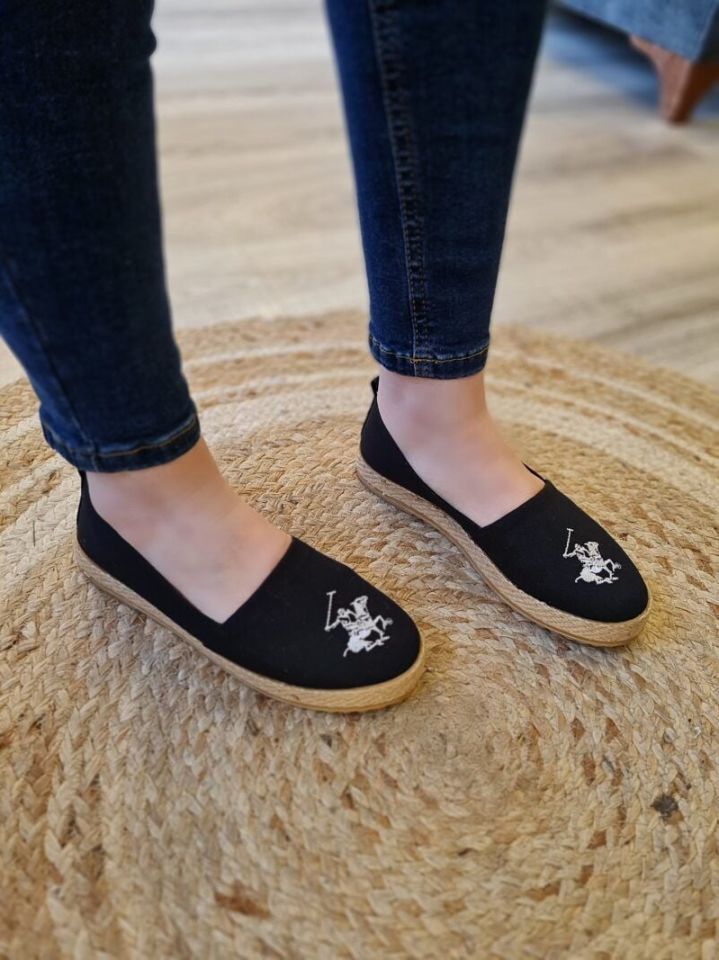 Beverly Hills Polo Club | Kadın Keten Espadril PO 10212 Siyah