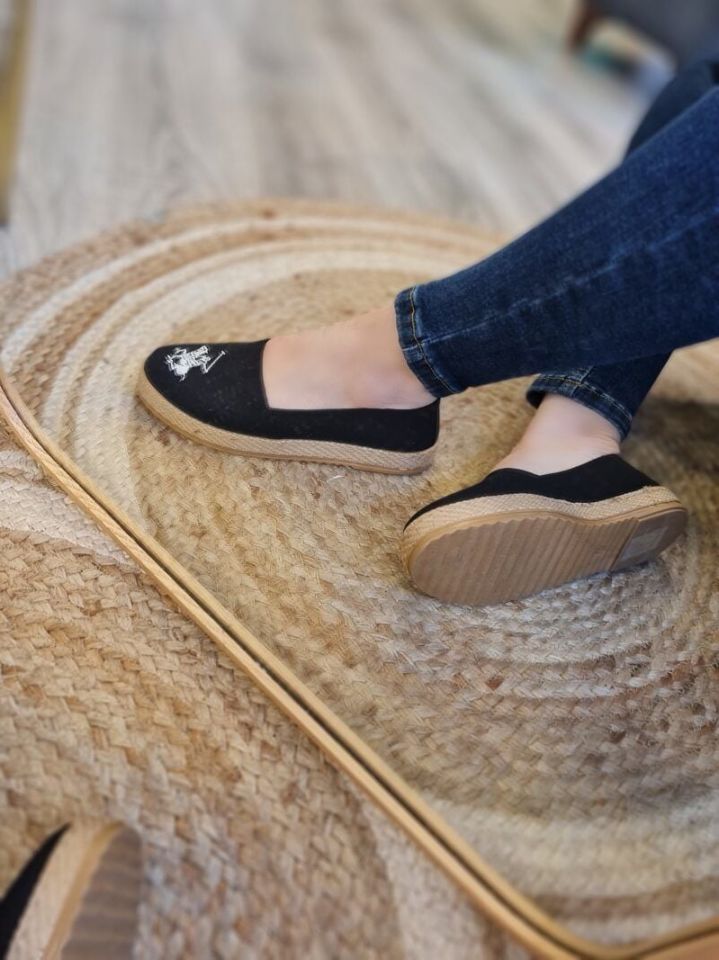 Beverly Hills Polo Club | Kadın Keten Espadril PO 10212 Siyah